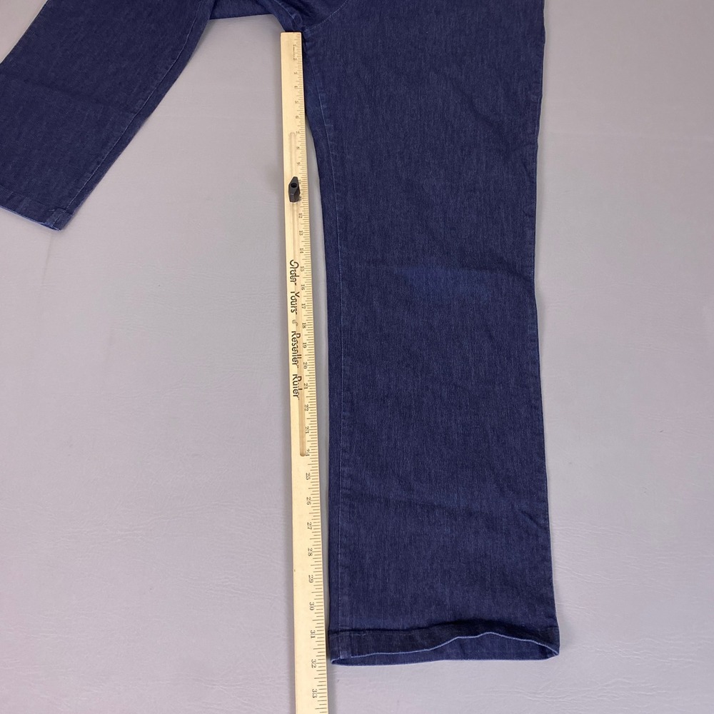 Lee Womens Relaxed Fit Straight Leg Jeans Size 16 Long Dark Wash Blue Denim Y2K - Picture 8 of 11